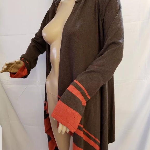 MAX STUDIO BOHO FALL WOMAN HOODED PONCHO SWEATER C - Picture 3 of 5